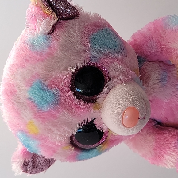 Ty franky plush tysilk pink cute glitter teddy bear 9inch tall stuffed buddy - Picture 2 of 7